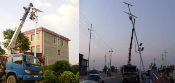 太陽能路燈起吊安裝